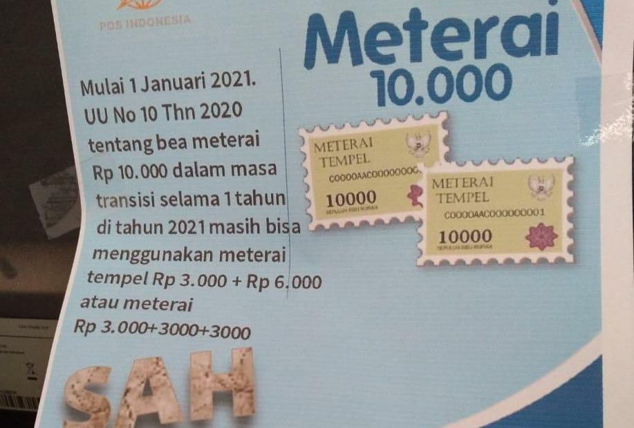 BEA MATERAI RP.10.000,- MASA TRANSISI