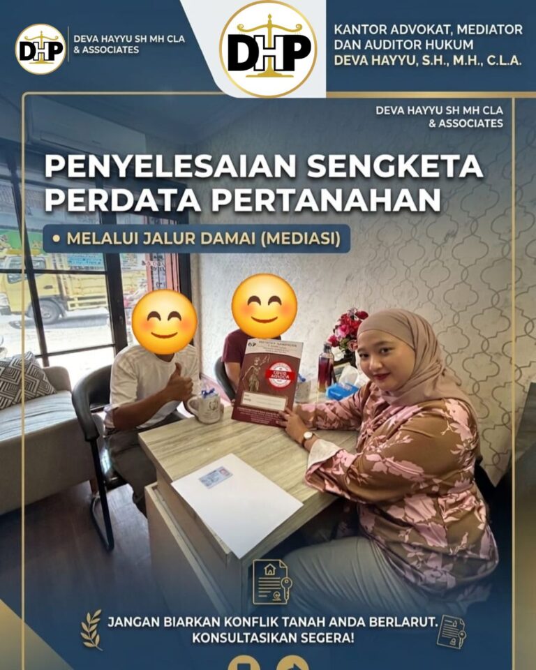 Mengutamakan Perdamaian: Keberhasilan Penyelesaian Sengketa Perdata Pertanahan